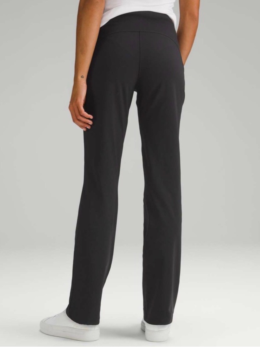 Lululemon Athletica Smooth Fit Pull-On High-Rise pants Black Pants 10 - Picture 2 of 7